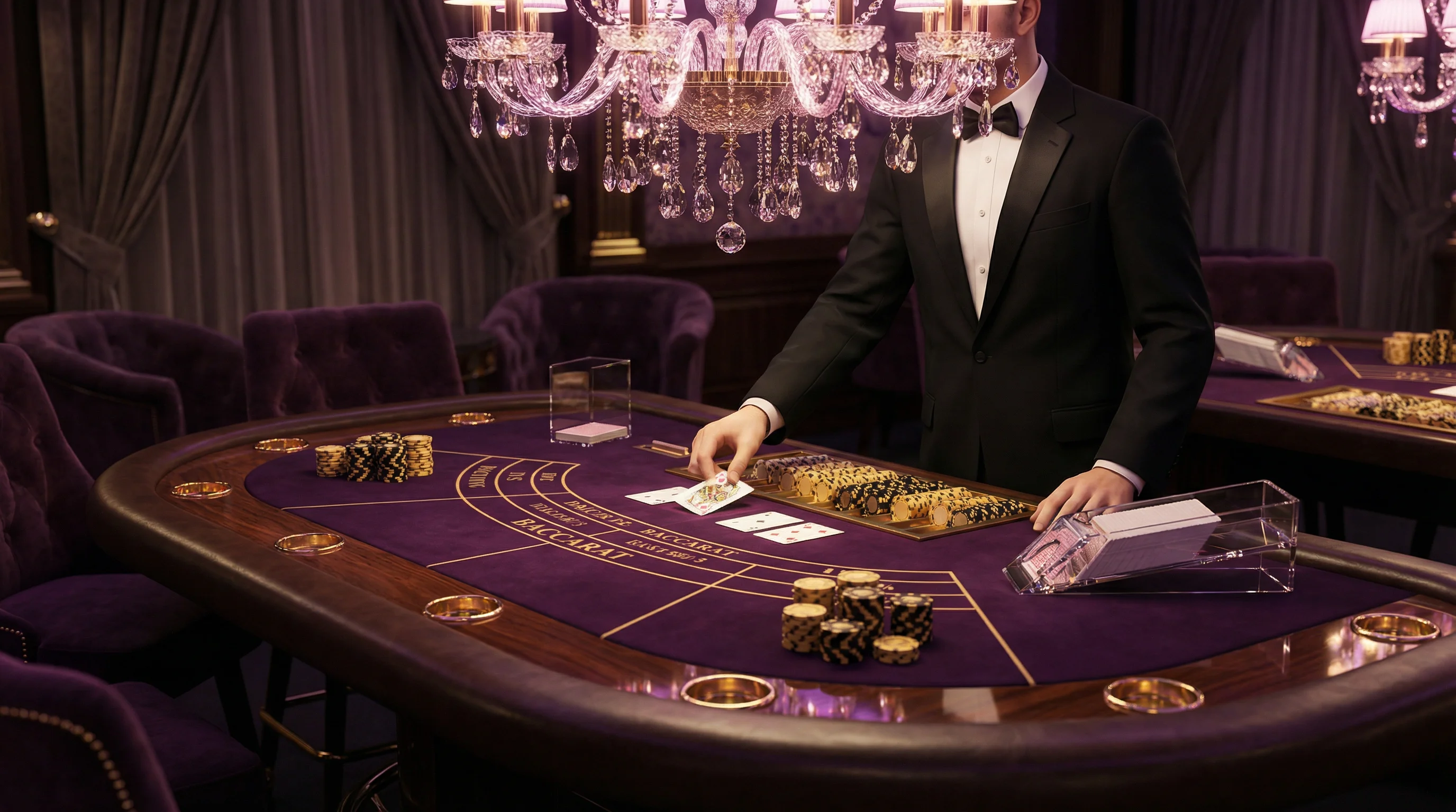 Mesa de Bacará VIP no cassino online brlbet